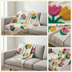 Khadi Sofa Throw – Handcrafted Comfort &amp; Style (55 x 65 inches)