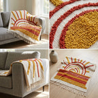 Khadi Sofa Throw – Handcrafted Comfort &amp; Style (55 x 65 inches)