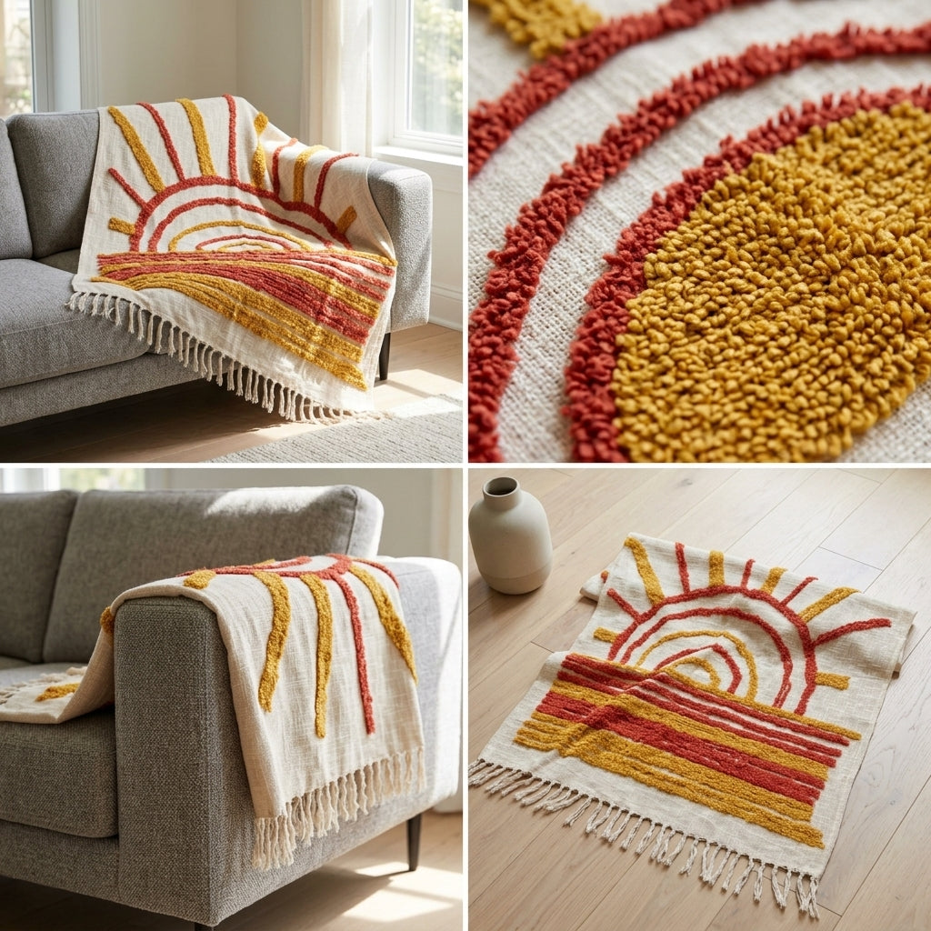 Khadi Sofa Throw – Handcrafted Comfort &amp; Style (55 x 65 inches)