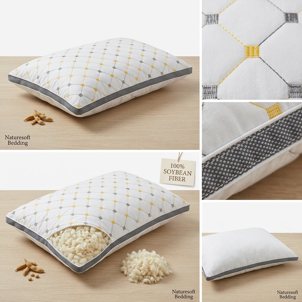✨ Soybean Fiber Pillow – Ultra Soft Luxury Comfort ✨