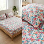 5 Piece Pure Cotton Reversible Quilted Bedcover