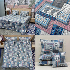 5 Piece Pure Cotton Reversible Quilted Bedcover