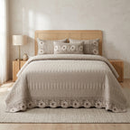 Embroidered 4-Piece Luxury Bedcover Set