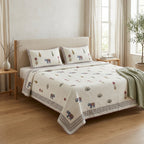 HANDBLOCK PERCALE COTTON QUILTED BEDCOVERS