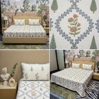 HANDBLOCK PERCALE COTTON QUILTED BEDCOVERS