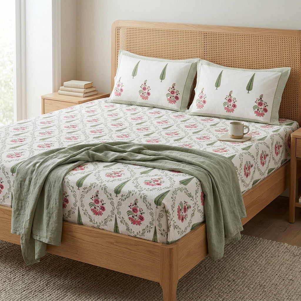 Premium Waffle Bedcover – Skin-Friendly &amp; Breathable Comfort