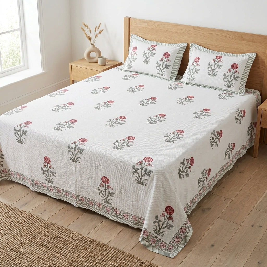 Premium Waffle Bedcover – Skin-Friendly &amp; Breathable Comfort