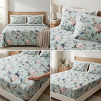English Bedsheet With Lace Pillow Covers (108 * 108)