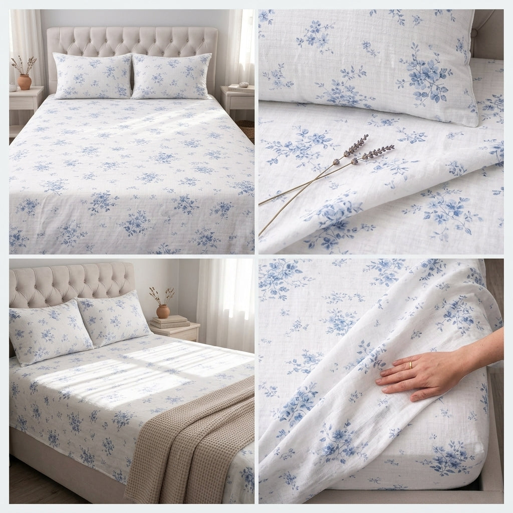 Printed Bedsheets - Pure Ribbed Cotton