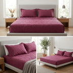 Embossed Quilted Bedcover Set – 3 Piece (King Size 100 × 108 Inches)