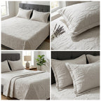 Embossed Quilted Bedcover Set – 3 Piece (King Size 100 × 108 Inches)
