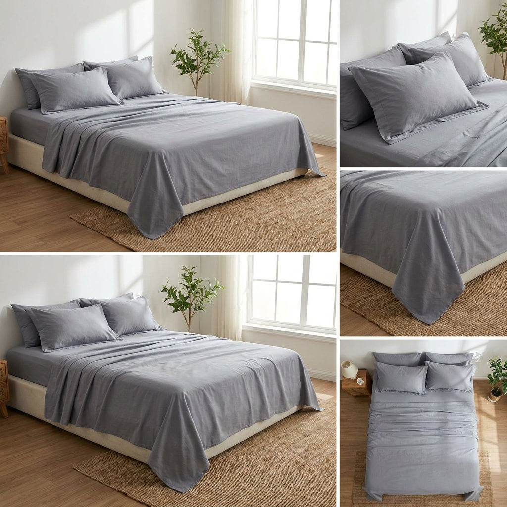 Jumbo Plain Bedsheet Set – Soft & Elegant Everyday Comfort 120 x 108