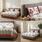 HANDBLOCK PERCALE COTTON QUILTED BEDCOVERS