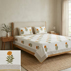 HANDBLOCK PERCALE COTTON QUILTED BEDCOVERS