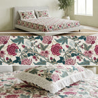 English Bedsheet With Lace Pillow Covers (108 * 108)