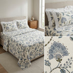 English Bedsheet With Lace Pillow Covers (108 * 108)