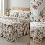 English Bedsheet With Lace Pillow Covers (108 * 108)
