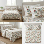 English Bedsheet With Lace Pillow Covers (108 * 108)