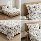 English Bedsheet With Lace Pillow Covers (108 * 108)