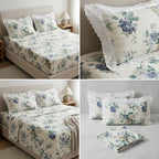 English Bedsheet With Lace Pillow Covers (108 * 108)