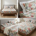 English Bedsheet With Lace Pillow Covers (108 * 108)
