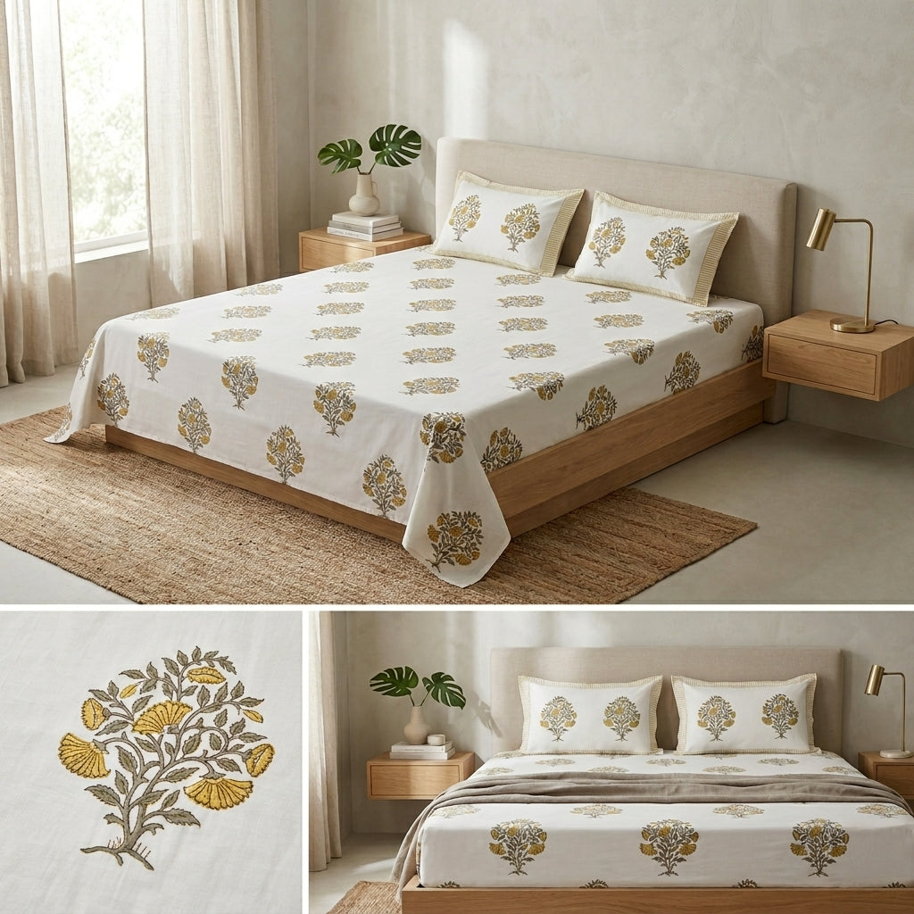 World’s Finest Cotton Percale Bedsheet – 600 Thread Count (King Size 108 x 108 inches)