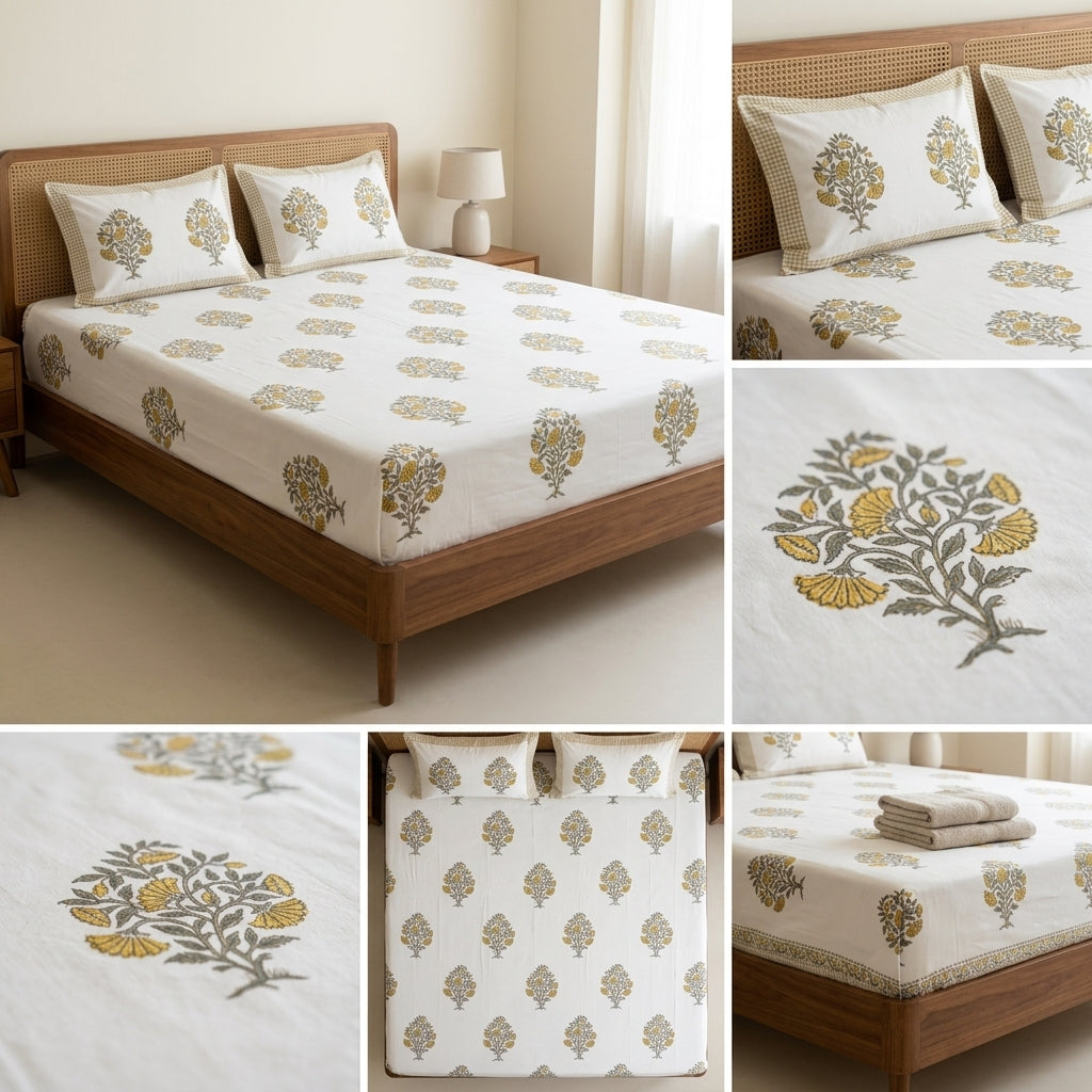 World’s Finest Cotton Percale Bedsheet – 600 Thread Count (King Size 108 x 108 inches)