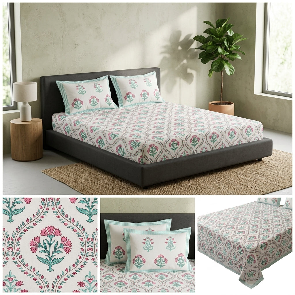 World’s Finest Cotton Percale Bedsheet – 600 Thread Count (King Size 108 x 108 inches)