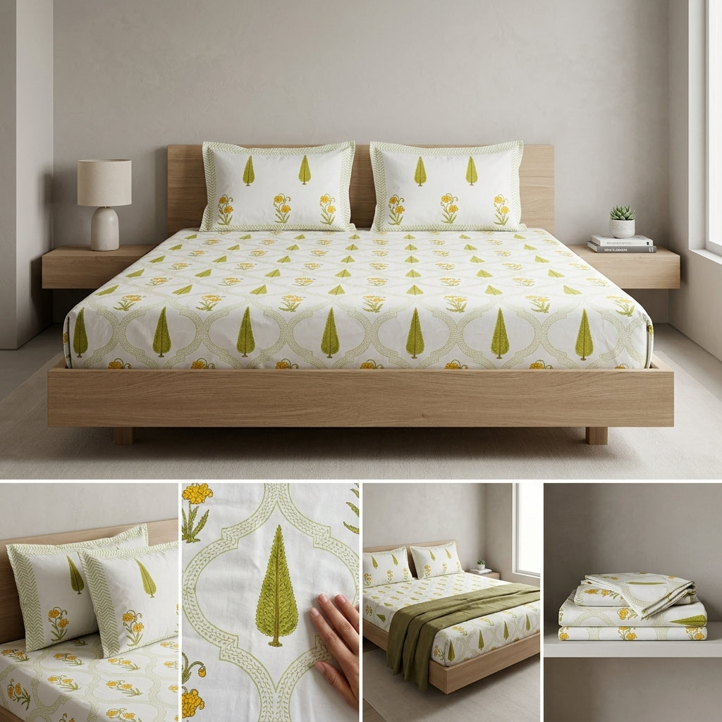 World’s Finest Cotton Percale Bedsheet – 600 Thread Count (King Size 108 x 108 inches)