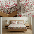 English Bedsheet With Lace Pillow Covers (108 * 108)