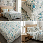 English Bedsheet With Lace Pillow Covers (108 * 108)