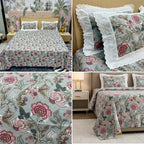 English Bedsheet With Lace Pillow Covers (108 * 108)