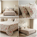 English Bedsheet With Lace Pillow Covers (108 * 108)