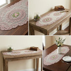 Luxury Floral Lace Turkish Table Runner (30 x 16 Inches)