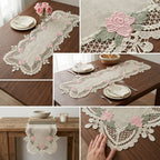 Luxury Floral Lace Turkish Table Runner (30 x 16 Inches)