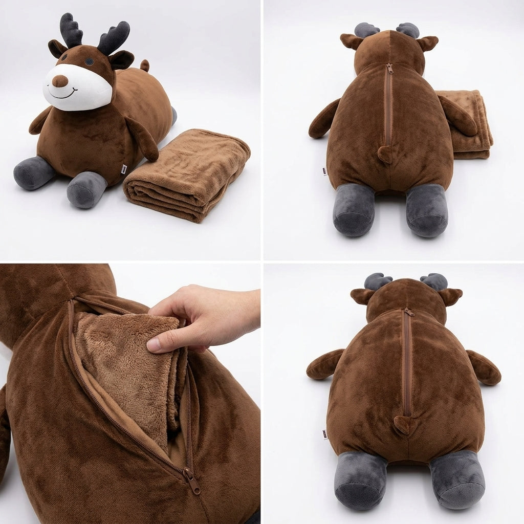 🧸 Teddy Blanket Plush Toy – 2 in 1 Soft Toy with Hidden Blanket ✨