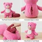 🧸 Teddy Blanket Plush Toy – 2 in 1 Soft Toy with Hidden Blanket ✨