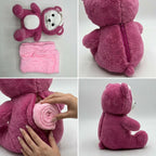 🧸 Teddy Blanket Plush Toy – 2 in 1 Soft Toy with Hidden Blanket ✨