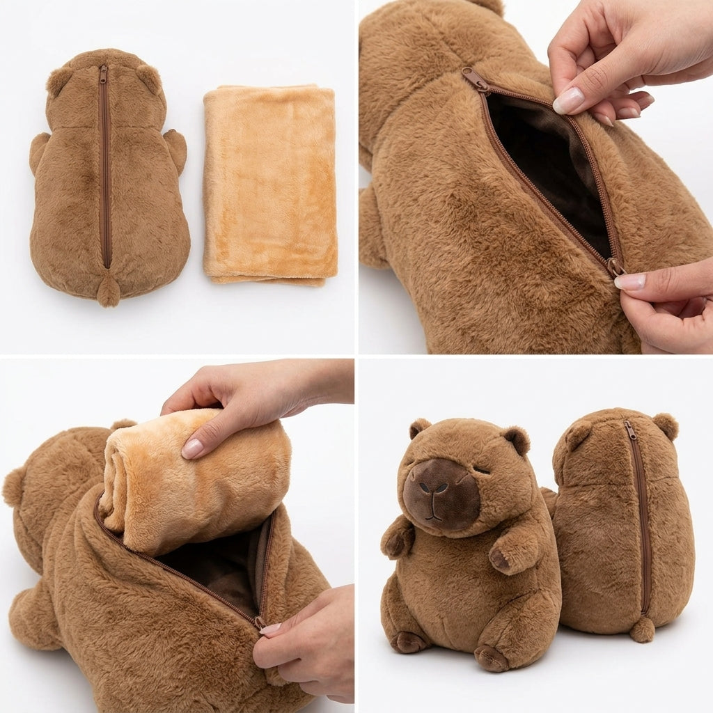🧸 Teddy Blanket Plush Toy – 2 in 1 Soft Toy with Hidden Blanket ✨