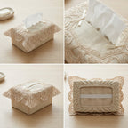 Elegant Embroidered Tissue Box Cover