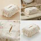 Elegant Embroidered Tissue Box Cover