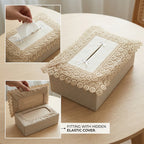 Elegant Embroidered Tissue Box Cover