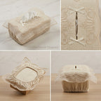 Elegant Embroidered Tissue Box Cover