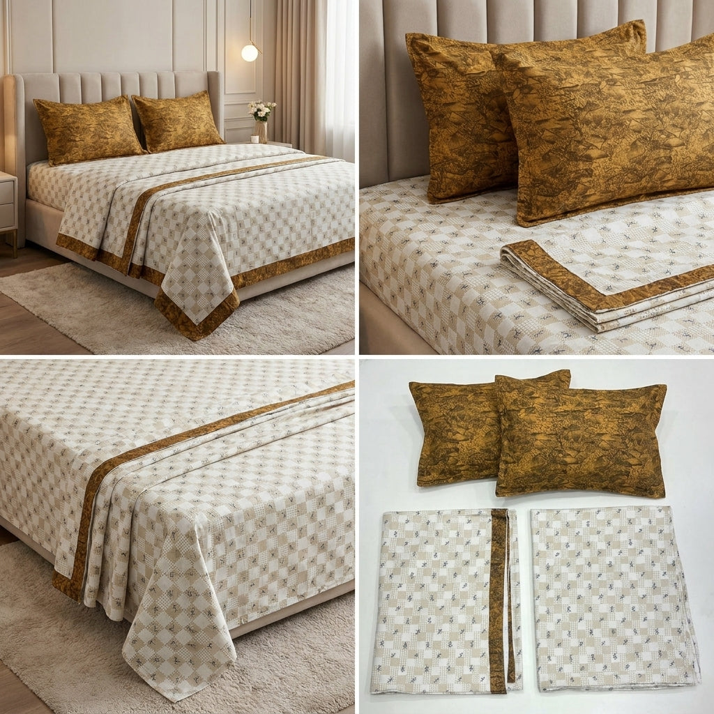 Premium Top Sheet Set – 90 x 100 Inches | Elegant Bedroom Collection
