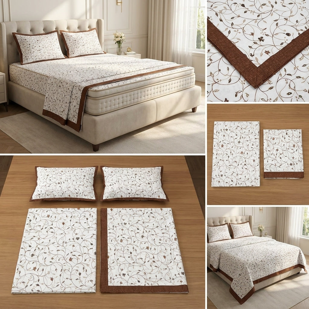 Premium Top Sheet Set – 90 x 100 Inches | Elegant Bedroom Collection