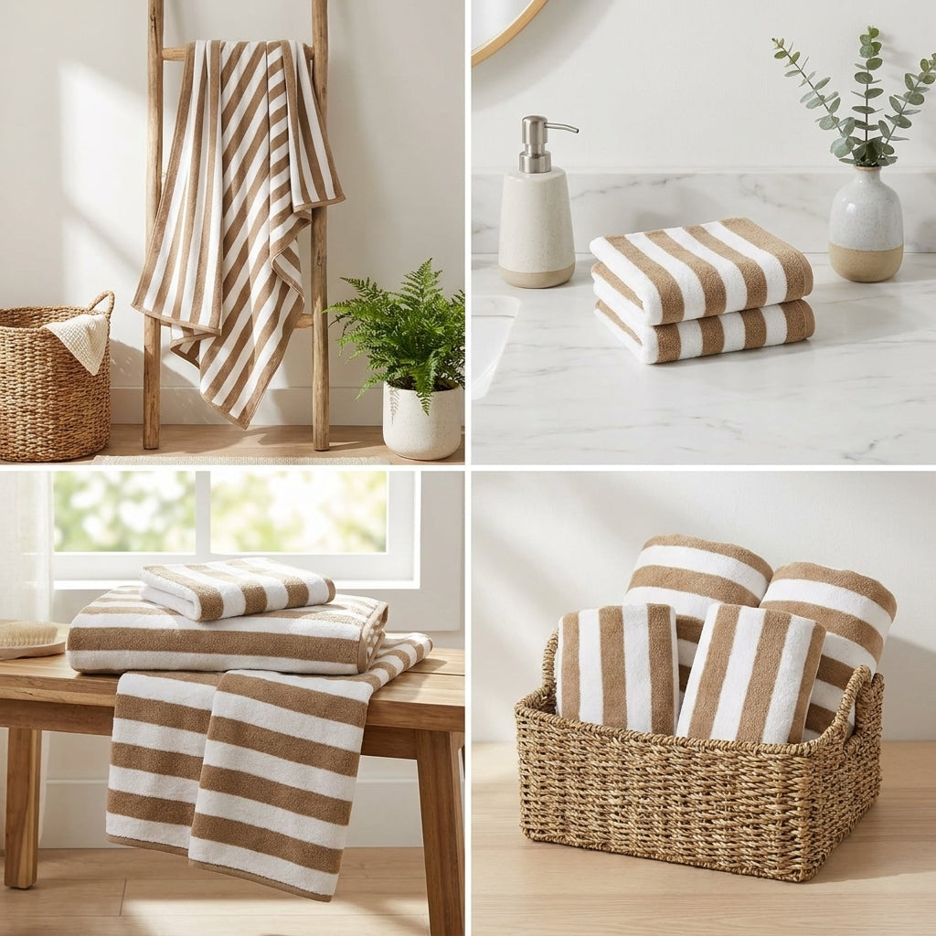 4 Piece Bath Towel Set – Super Absorbent & Quick Dry