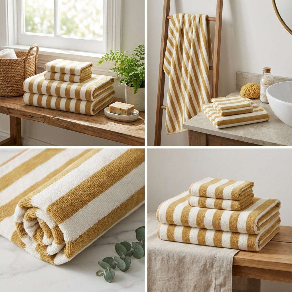 4 Piece Bath Towel Set – Super Absorbent & Quick Dry