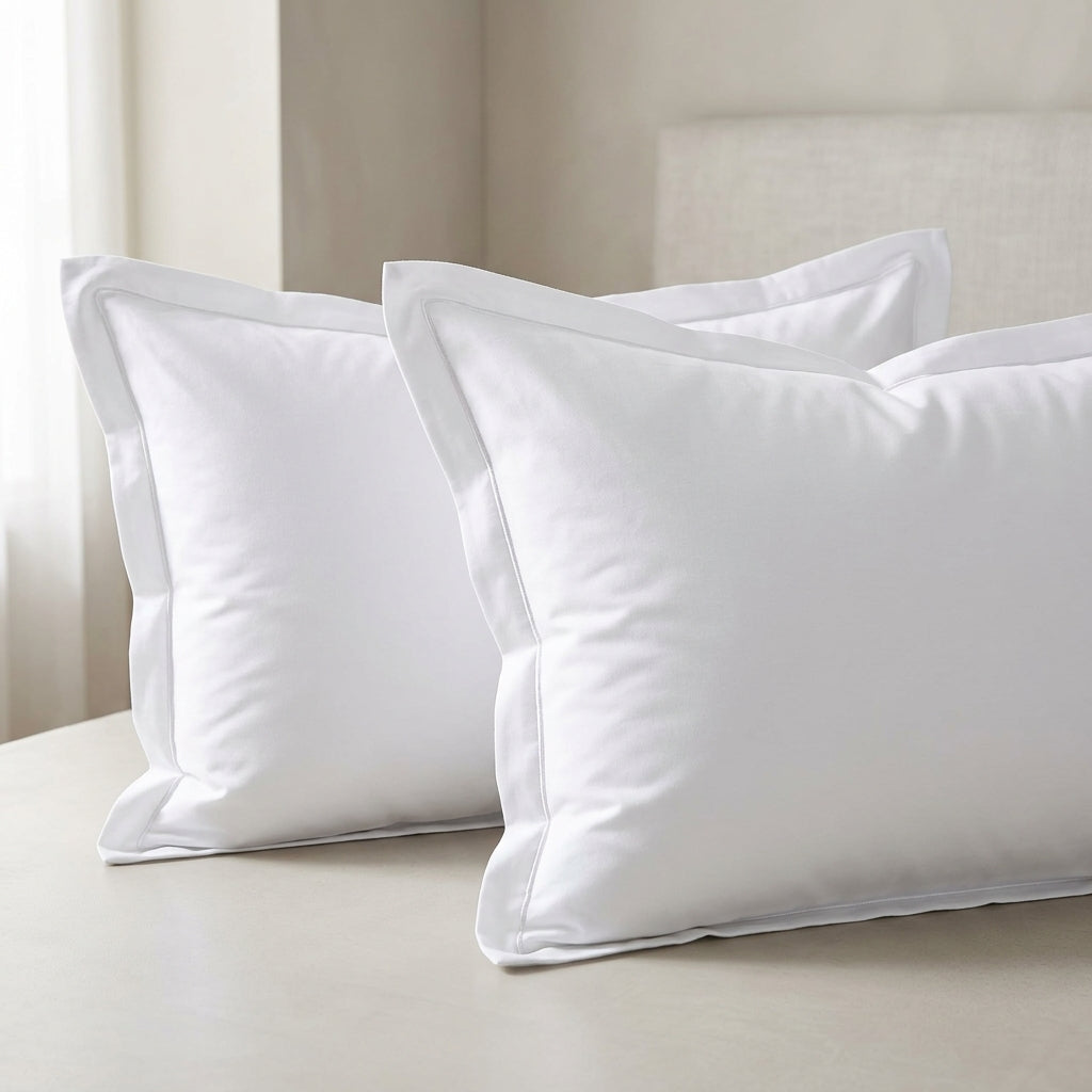 White Plain Cotton Pillow Cover – King Size (20 × 36 Inch) Set of 2