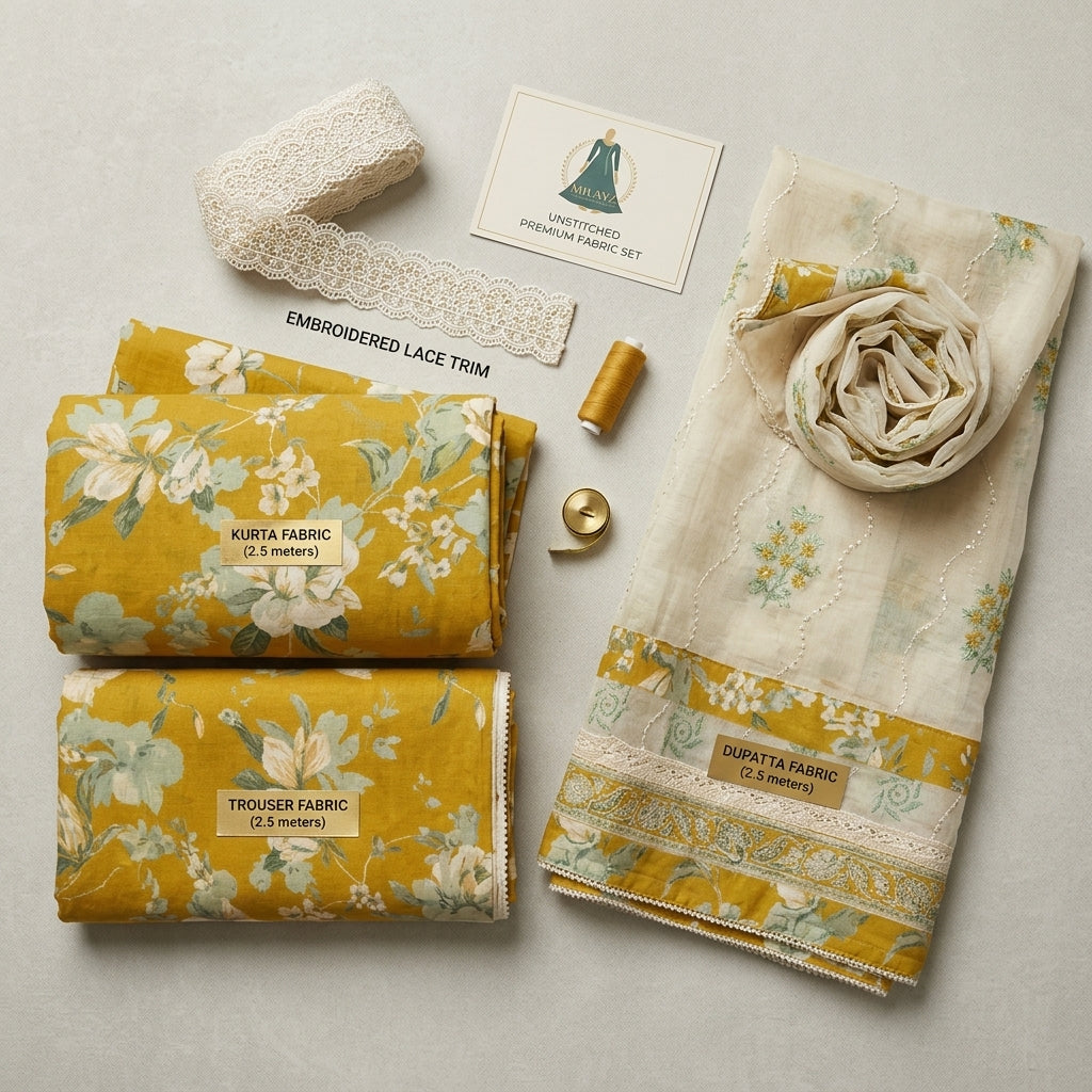 Floral Unstitched Suit Set  🌼