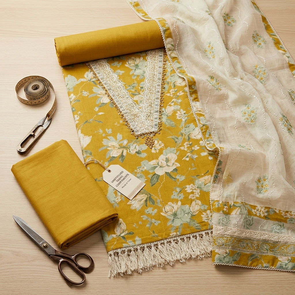 Floral Unstitched Suit Set  🌼